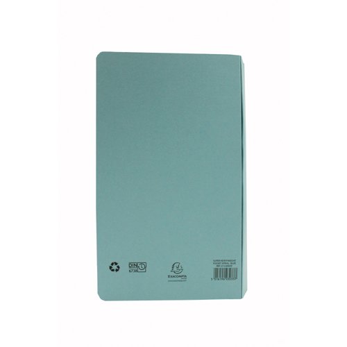 Exacompta Guildhall Heavyweight Transfer Spiral Pocket File Foolscap Blue (Pack of 25) 211/6000