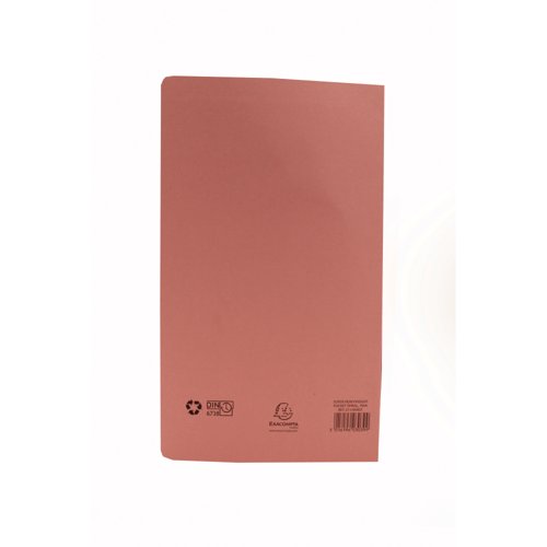 Exacompta Guildhall Heavyweight Transfer Spiral Pocket File Foolscap Pink (Pack of 25) 211/6006