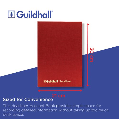 Exacompta Guildhall Headliner 6 Cash Column Account Book 38/6 1147 | Exacompta