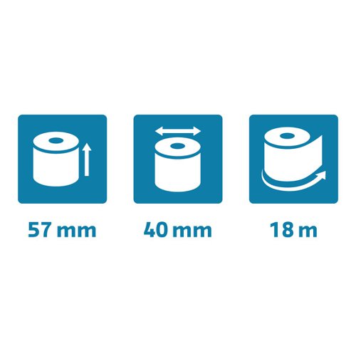 The Exacompta Safe Contact receipt rolls are made from a slight blue-grey paper that is resistant to light and humidity which guarantees a long-lasting impression (35 years minimum). Safe Contact rolls are approved for direct food contact and are guaranteed to be phenol free. Supplied in retail friendly packaging, this pack contains 20 white rolls.