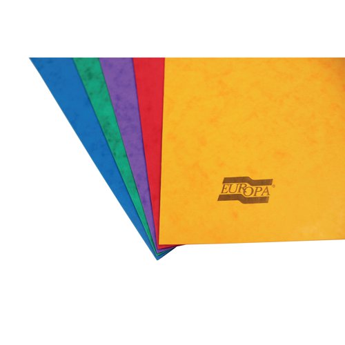 Europa Square Cut Folder 300 micron Foolscap Assorted (Pack of 50) 4820