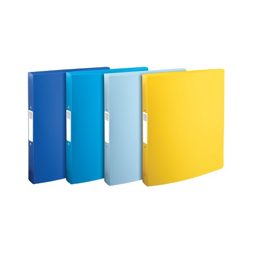 Exacompta Bee Blue Ring Binder 2-Ring 30mm Spine PP Assorted (Pack of 12) 54140E