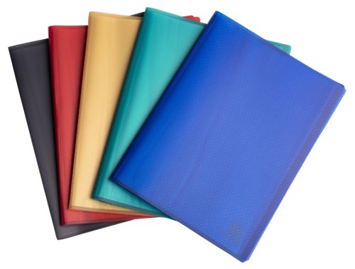 Exacompta OPAK Recycled Display Book 30 Pockets A4 Assorted (Pack of 5) 78530E