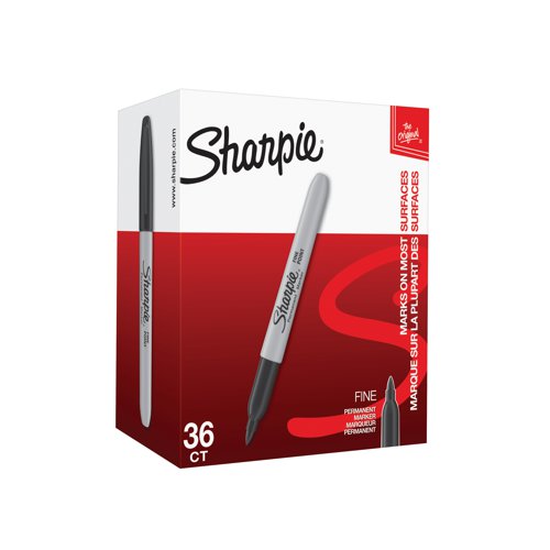 Sharpie Permanent Marker Fine Black (Pack of 36) 2025040 Permanent Markers GL25040