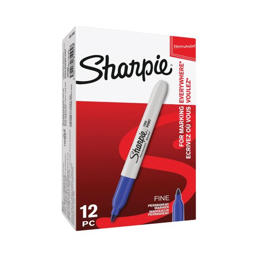 Sharpie Permanent Marker Fine Blue (Pack of 12) S0810950 Permanent Markers GL52231