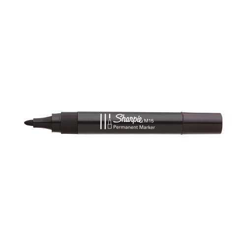 Sharpie M15 Permanent Marker Bullet Tip Black (Pack of 12) S0192582 Permanent Markers GL55211