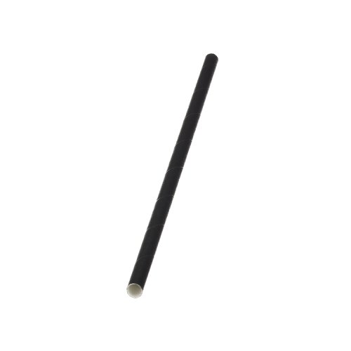 Paper Straw 200mm x 6mm Black (Pack of 5000) D22013