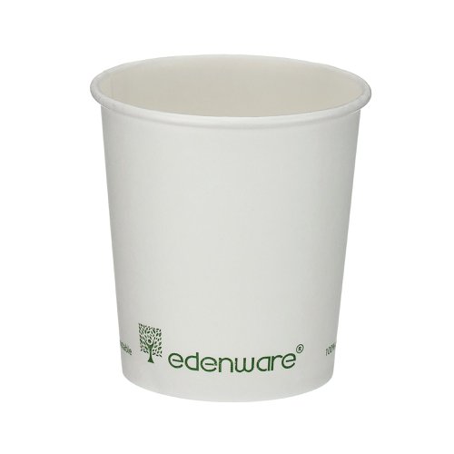 Single Wall Coffee Cup PLA Lined 4oz White (Pack of 1000) B01020