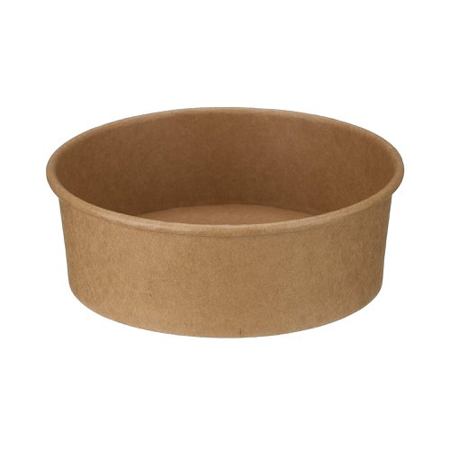 Round Kraft Bowl PE Lined 500ml Kraft (Pack of 300) D48000