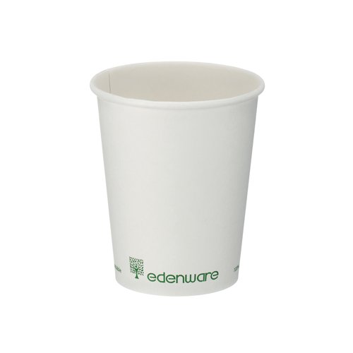 Go-Pak Single Wall Coffee Cup 8oz PLA Lined 20x50 Cups White (Pack of 1000) B01022EU