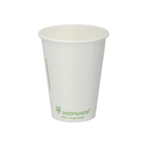 Go-Pak Single Wall Coffee Cup 12oz PLA Lined 20x50 Cups White (Pack of 1000) B01023EU