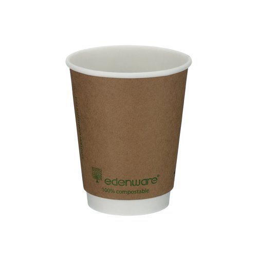 Go-Pak Double Wall Coffee Cup 8oz PLA Lined 20x25 Kraft (Pack of 500) B04012EU