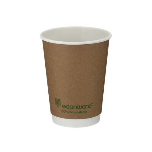 Go-Pak Double Wall Coffee Cup 12oz PLA Lined 20x25 Kraft (Pack of 500) B04013EU