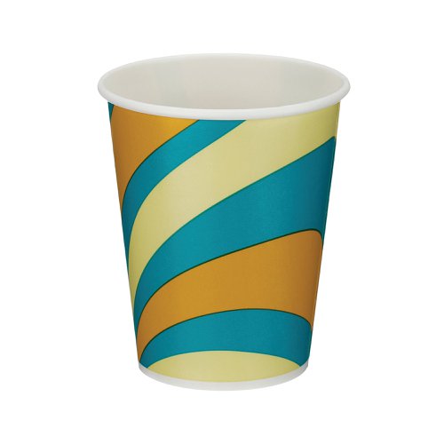 Single Wall Cold Paper Cup PE Lined 9oz Assorted (Pack of 1000) D01102