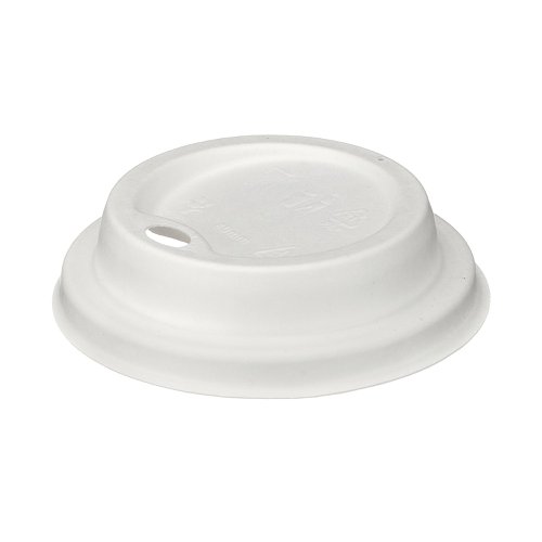 Moulded Fibre Coffee Cup Lid 8oz White (Pack of 1000) D06031