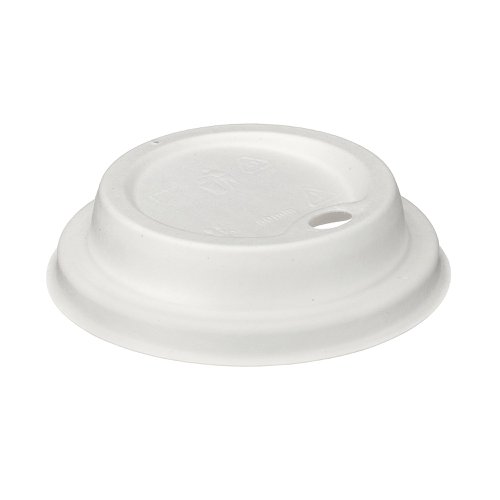 Moulded Fibre Coffee Cup Lid 8oz White (Pack of 1000) D06031