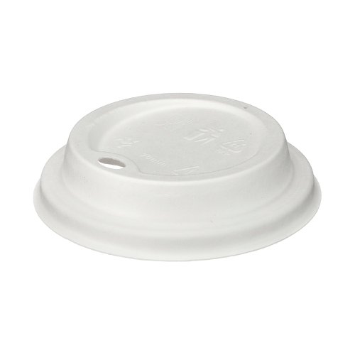 Moulded Fibre Coffee Cup Lid 12 to 16oz White (Pack of 1000) D06032