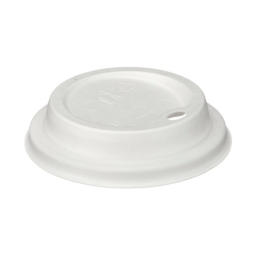 Moulded Fibre Coffee Cup Lid 12 to 16oz White (Pack of 1000) D06032