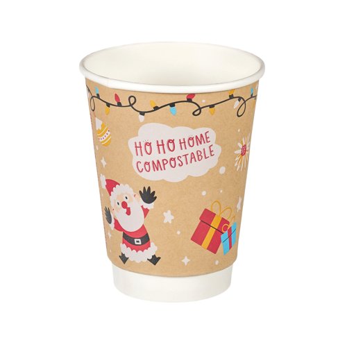 Go-Pak Double Wall Christmas Icons Hot Cup 12oz Pack of 500 XQ04133XM