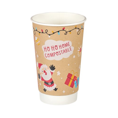 Go-Pak Double Wall Christmas Icons Hot Cup 16oz Pack of 500 XQ04144XM