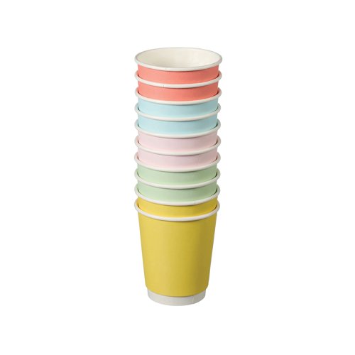 Go-Pak Confetti Double Wall Hot Cup 8oz Assorted Pack of 500 D04032
