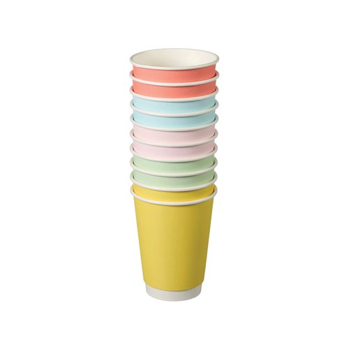 Go-Pak Confetti Double Wall Hot Cup 12oz Assorted Pack of 500 D04033