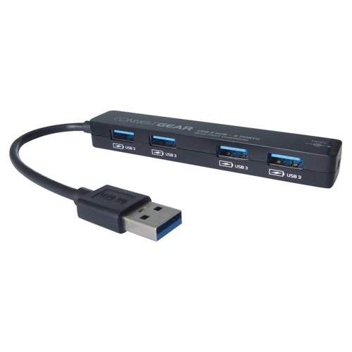 HUB USB 3.0 FLYEER A 4 Porte In Alluminio - Plug And Play, 5 Gbps