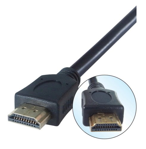 Connekt Gear HDMI V2.0 4K UHD Connector Cable Male to Male Gold Connectors 2m Black 26-70204k