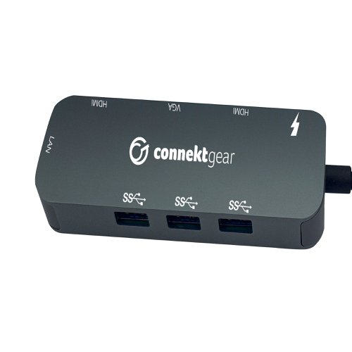 Connekt Gear Type C Dual Screen Docking Station 3 100W Power Delivery Charging 25-0101