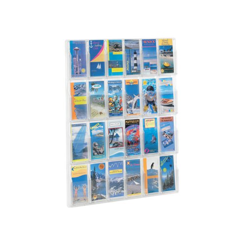 Safco 24 Pocket Deluxe Pamphlet Literature Rack 5600VL