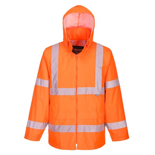 Portwest Hi Vis Rain Jacket L Orange