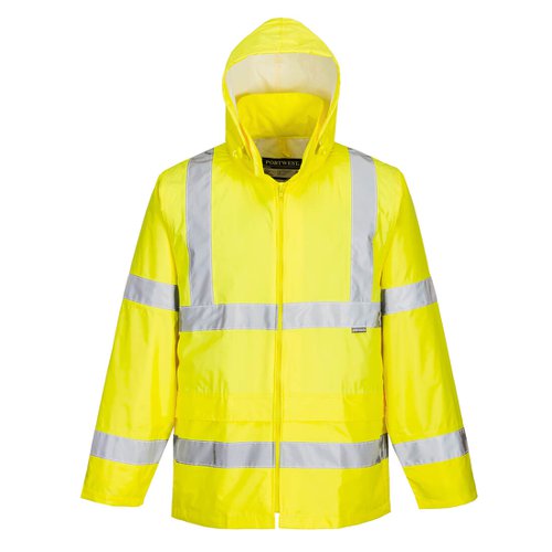 Portwest Hi Vis Rain Jacket L Yellow