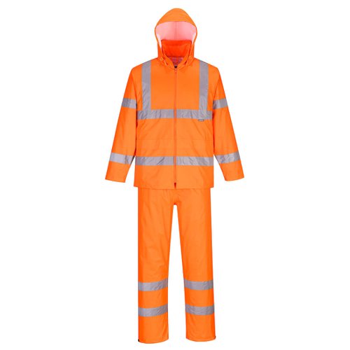 Portwest Hi Vis Packaway Rain Suit 4XL Orange