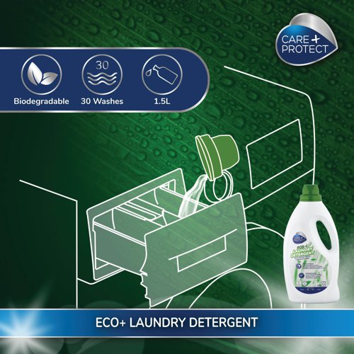 Care + Protect Eco+ Laundry Detergent 15 Litre 30 Washes 35602760