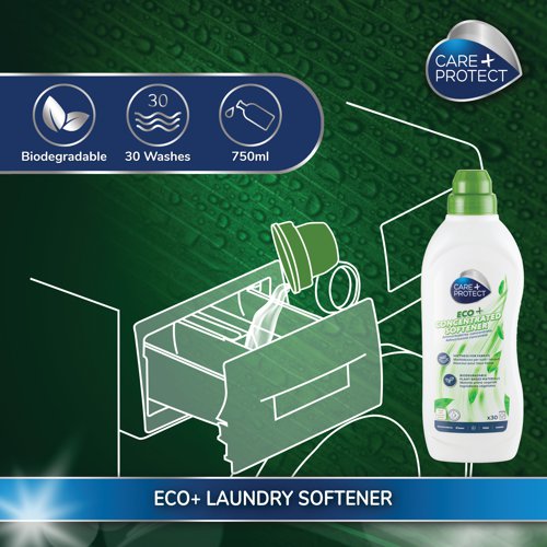 Care + Protect Eco+ Laundry Softener 750ml 30 Washes 35602761