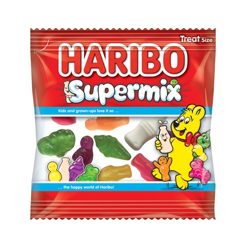 Haribo Supermix Mini Bags 16g (Pack of 100) 72742 | Haribo