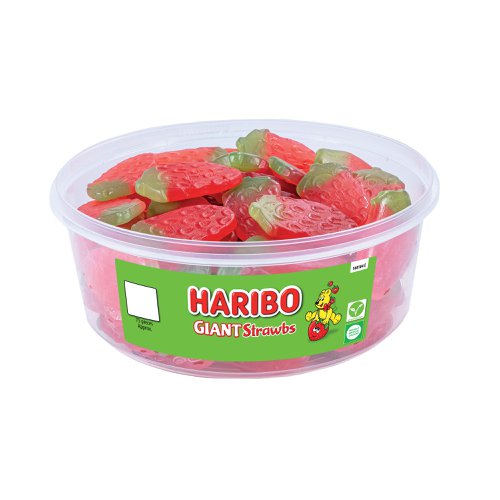 Haribo Giant Strawbs 825g Tub 9580 | Haribo