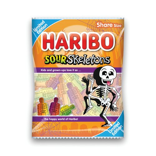 Haribo Halloween Sour Skeletons Bag 160g 10050098