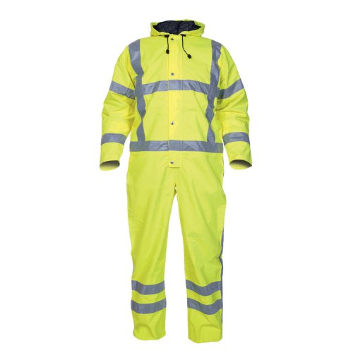 Hydrowear Ureterp SNS High Visibility Waterproof Coverall Saturn Yellow S HYD072380SYS | Hydrowear B.V.