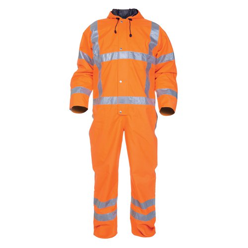 Hydrowear Ureterp SNS High Visibility Waterproof Coverall Orange S HYD072380ORS | Hydrowear B.V.