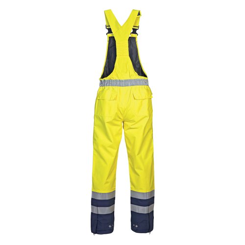 Hydrowear Utting SNS High Visibility Waterproof Bib and Brace Saturn Yellow/Navy Blue S HDW74697