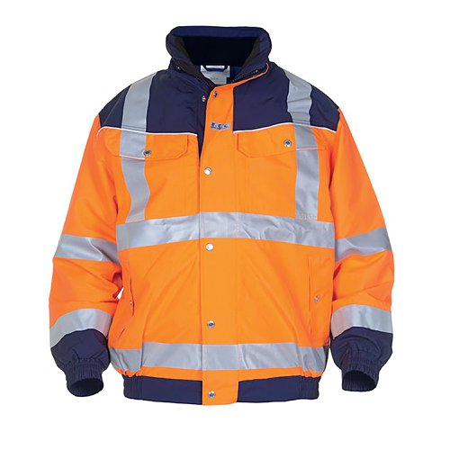 Hydrowear Furth High Visibility SNS Two Tone Pilot Jacket Orange/Navy Blue S