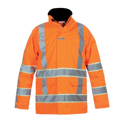 Hydrowear Italie High Visibility Parka with Glow in the Dark GIS Tape Orange S HYD131001ORS