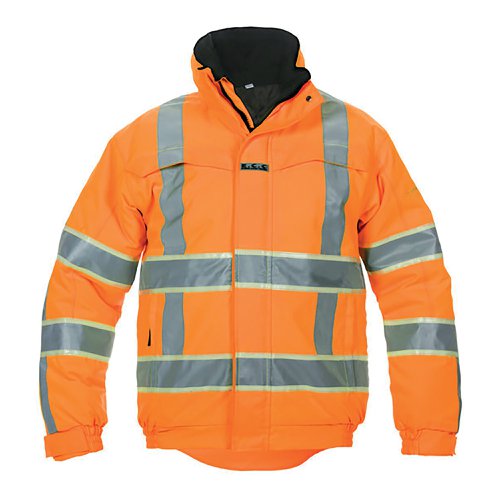 Hydrowear India High Visibility Pilot Jacket with Glow in the Dark GIS Tape Orange S