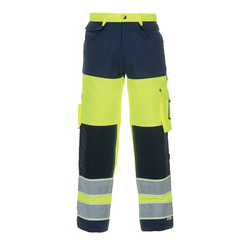 Hydrowear Idstein High Visibility GID Two Tone Trousers Saturn Yellow/Navy Blue 32 HYD131030SYN32