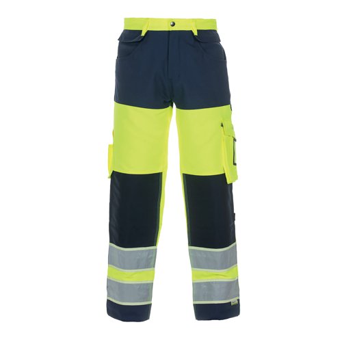 Hydrowear Idstein High Visibility GID Two Tone Trousers Saturn Yellow/Navy Blue 42 HYD131030SYN42