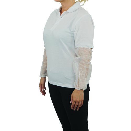 Shield Polythene Oversleeves Latex Free White Pack of 100 DA01-W