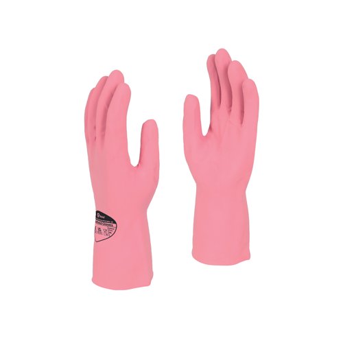 Shield Latex Rubber Household Glove 300mm Large Pink (Pack of 12) GR03/9P12