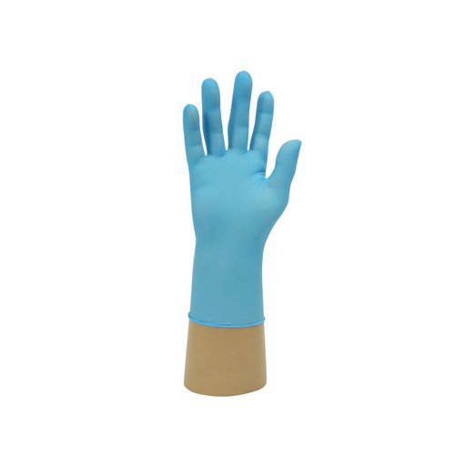 HandSafe GN90 Blue Nitrile Powder Free Examination Glove Size S (Pack of 10) GN90/S