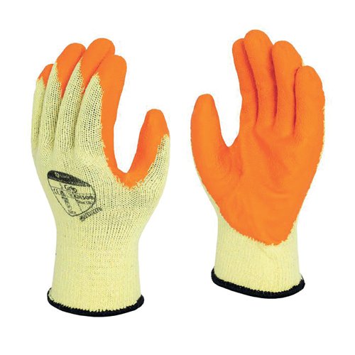 Shield GH300 S Grip Crinkle Latex Palm Coated Glove Size 8 (Pack of 12) GH300/315/8